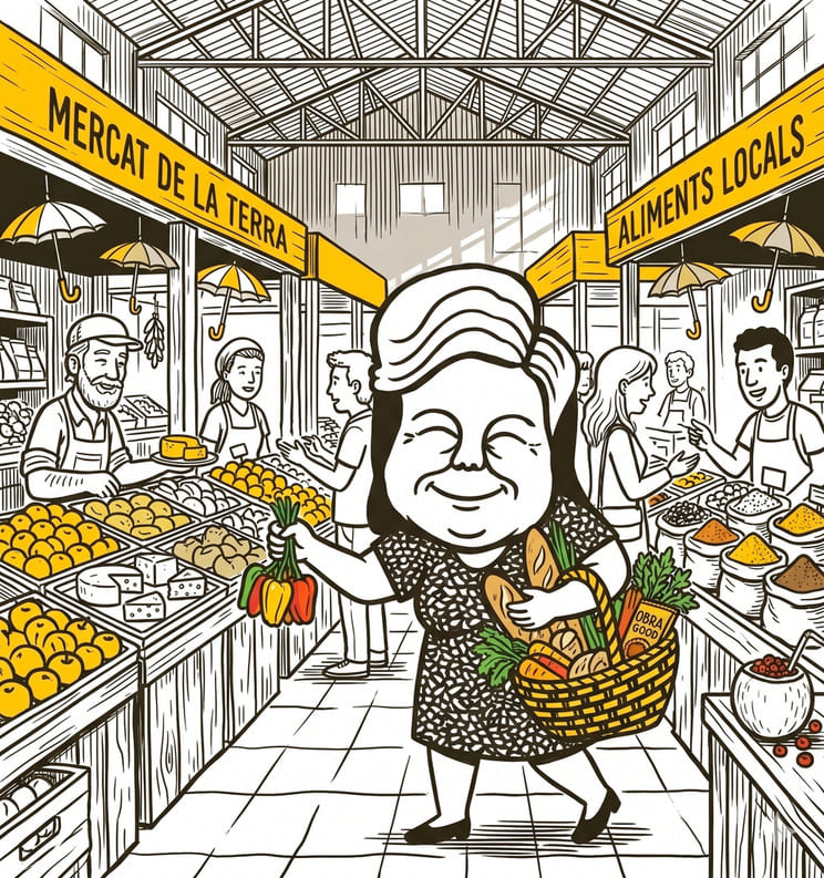La Grossa comprant al mercat
